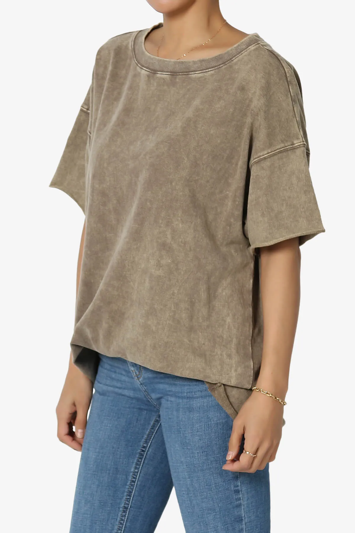 Misha Oversized Vintage Acid Wash T-Shirt PLUS