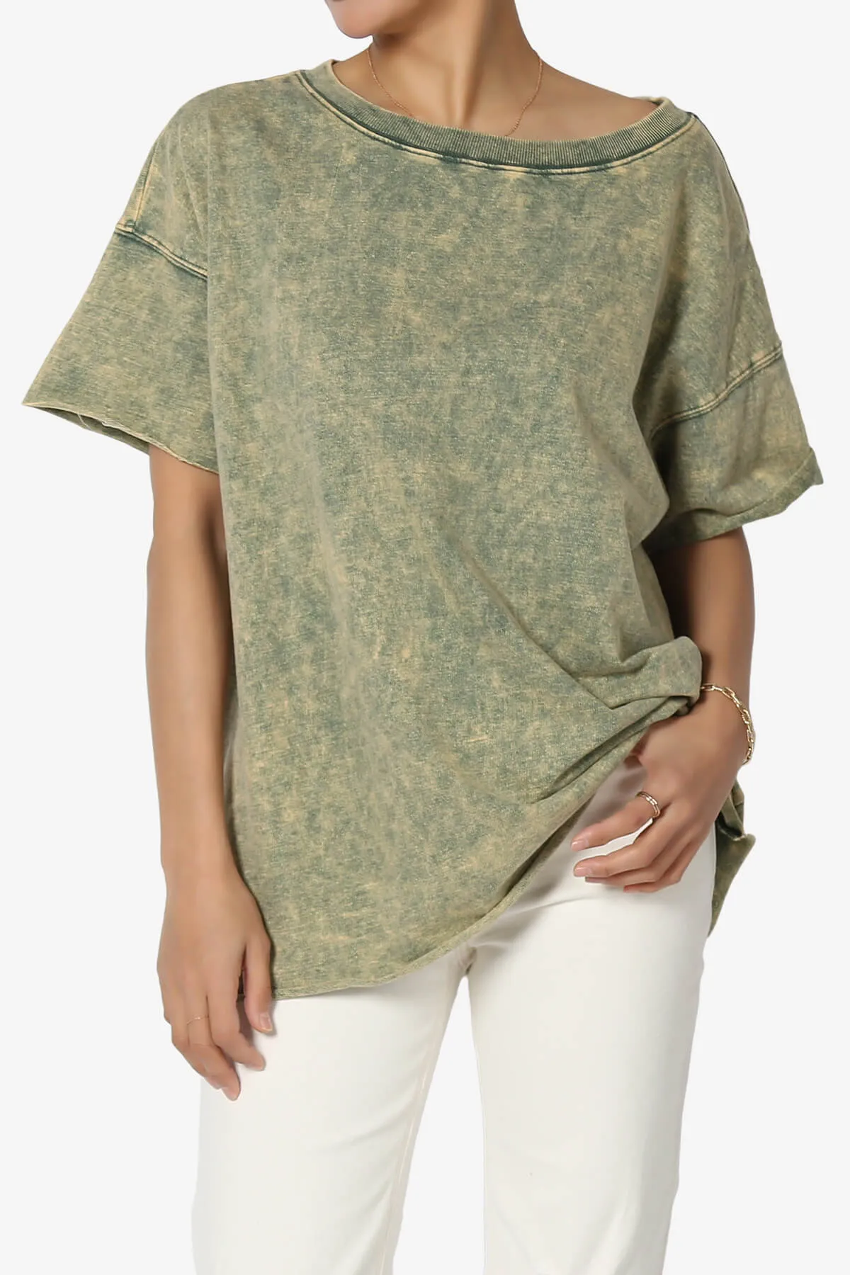 Misha Oversized Vintage Acid Wash T-Shirt PLUS