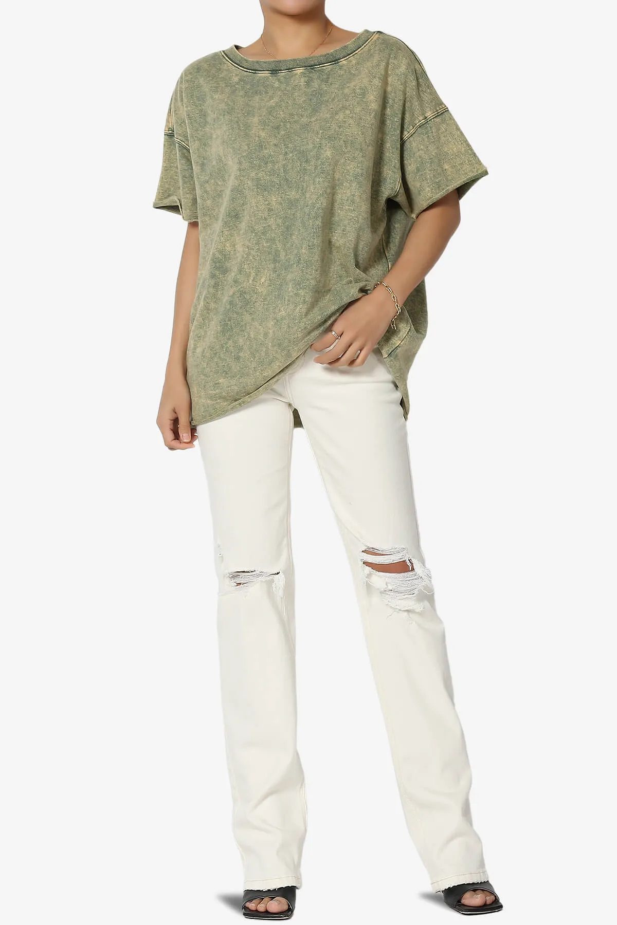 Misha Oversized Vintage Acid Wash T-Shirt PLUS