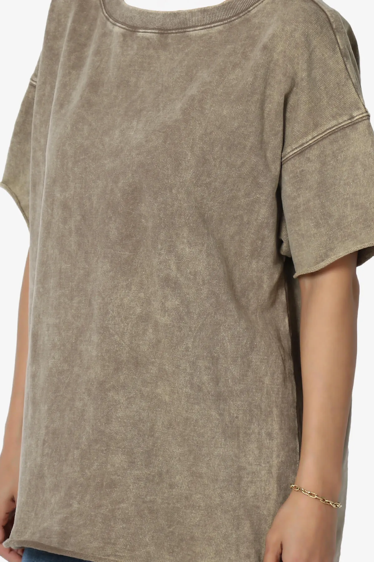 Misha Oversized Vintage Acid Wash T-Shirt PLUS