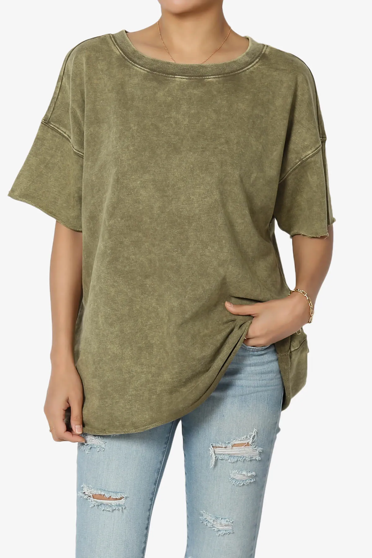 Misha Oversized Vintage Acid Wash T-Shirt PLUS