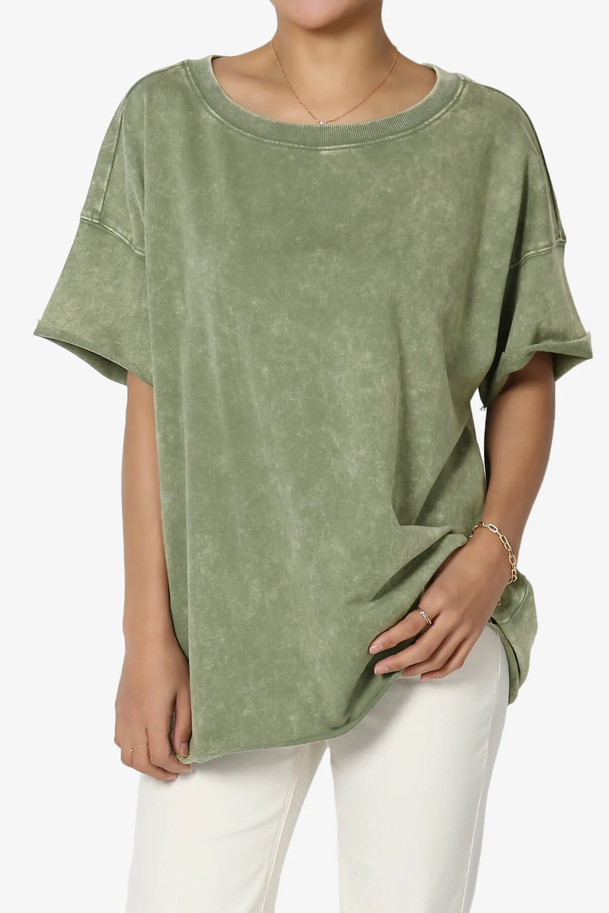 Misha Oversized Vintage Acid Wash T-Shirt PLUS