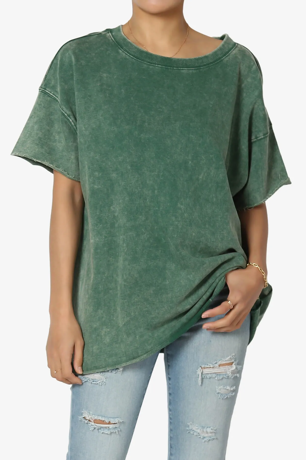 Misha Oversized Vintage Acid Wash T-Shirt PLUS