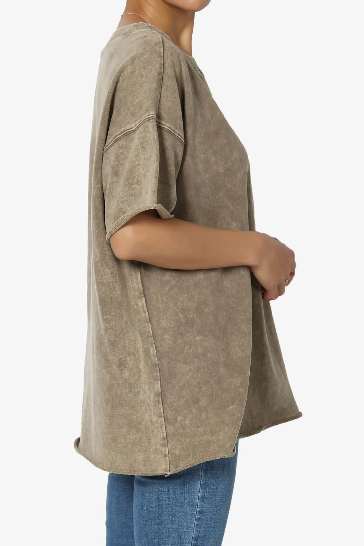 Misha Oversized Vintage Acid Wash T-Shirt PLUS