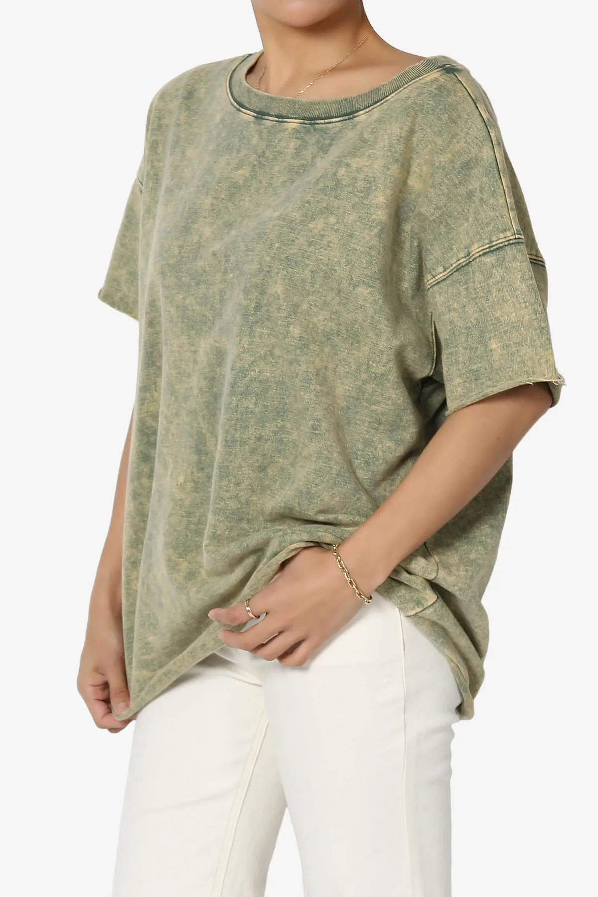 Misha Oversized Vintage Acid Wash T-Shirt PLUS