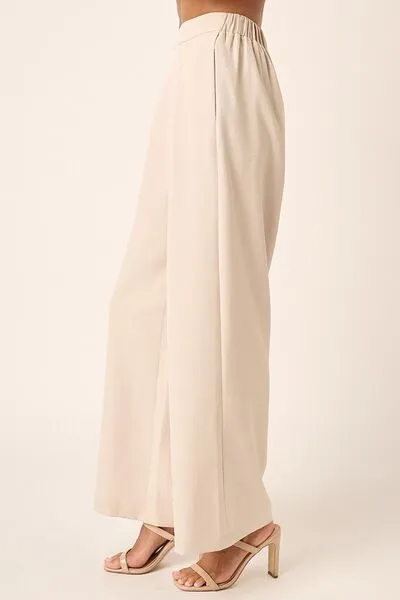 Mittoshop Inverted Pleat Detail Wide Leg Pants