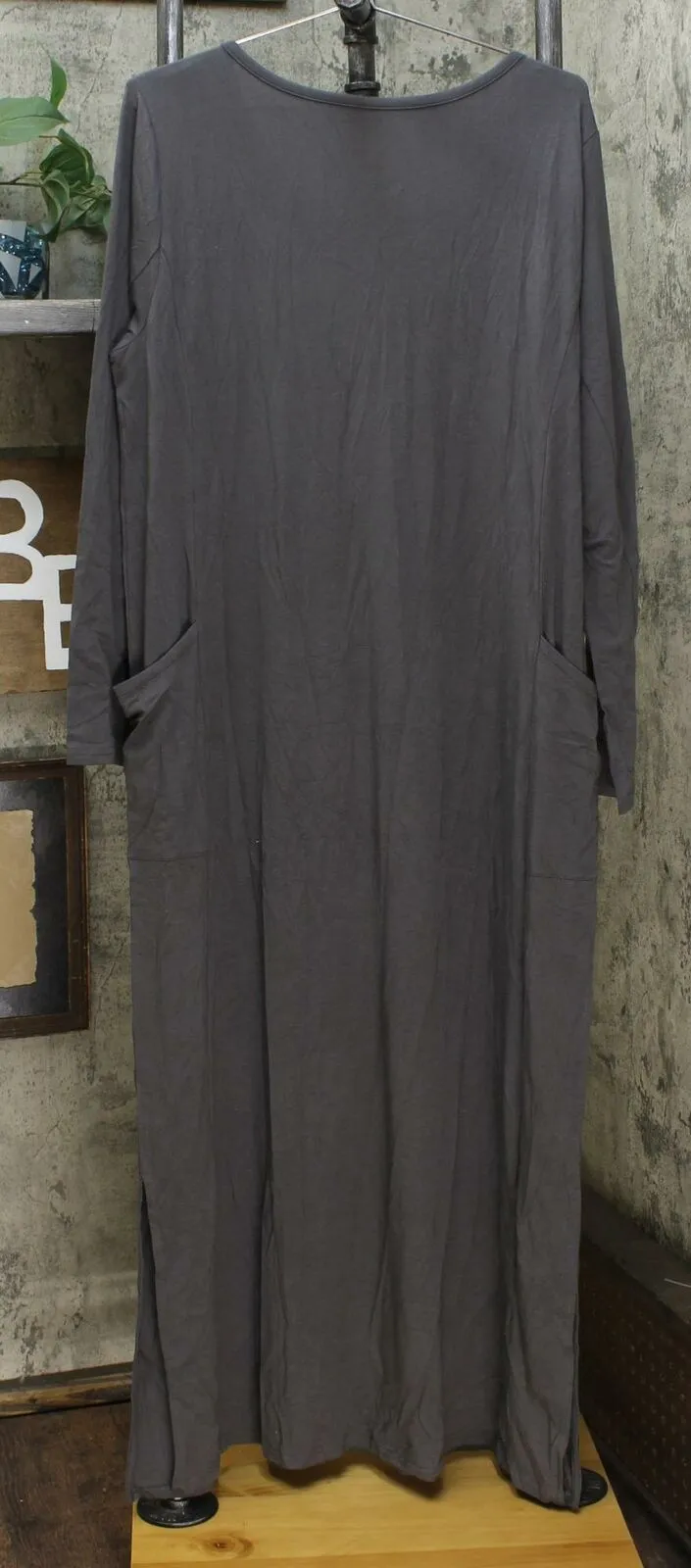 Modern Soul Women's Easy Knit Jersey Maxi Dress With Pockets