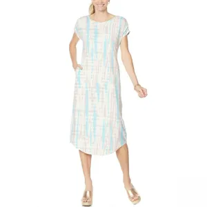 Modern Soul Women's Ruched Sleeve Knit Midi Dress