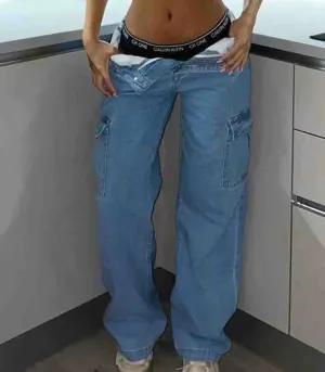 Multi-pocket jeans-D416 | Inspanda