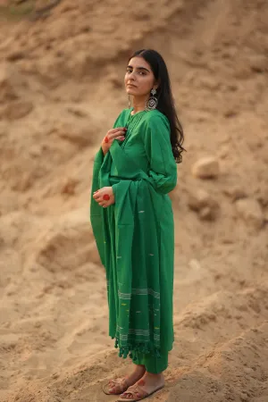 Mystic Green Kurta Set with Dupatta
