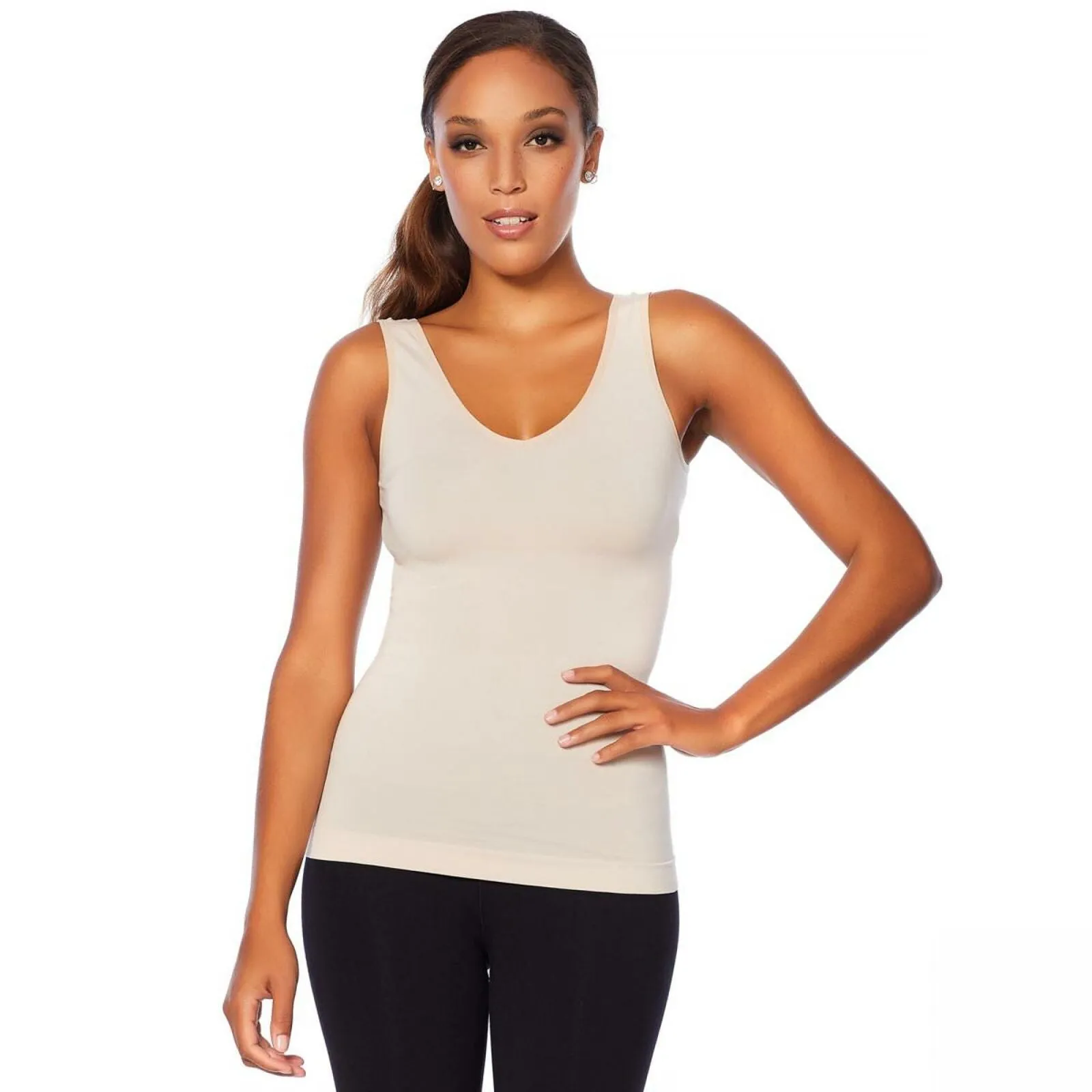 Nearly Nude Women's Smoothing Modal Cotton V-Neck Tank Top