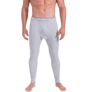 New Fruit of the Loom Mens Classic Midweight Waffle Thermal Bottom, Grey, Sz XL!