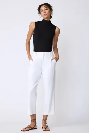 Nolan Crop Pant - Ecru Twill