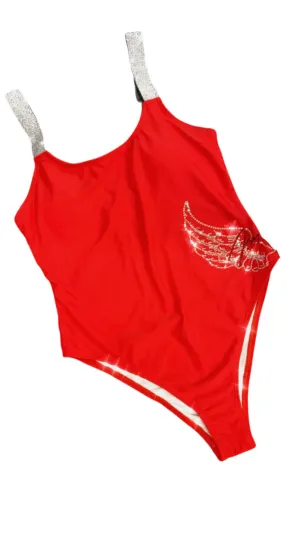 One Piece Rhinestones Collection Color Red - Power Wings By Jullye Giliberti
