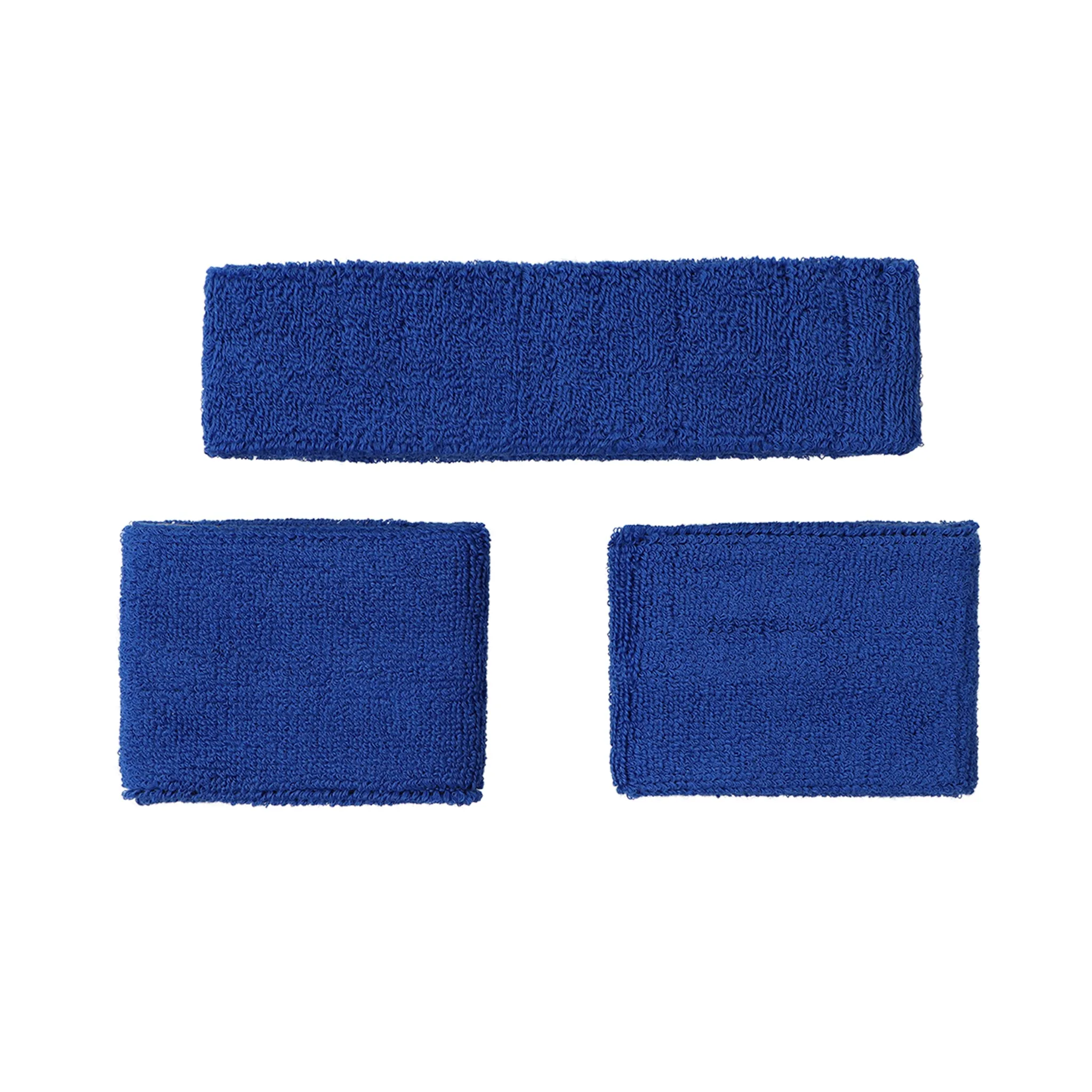 Osaka Sweatband Set - Princess Blue - Cayenne Red