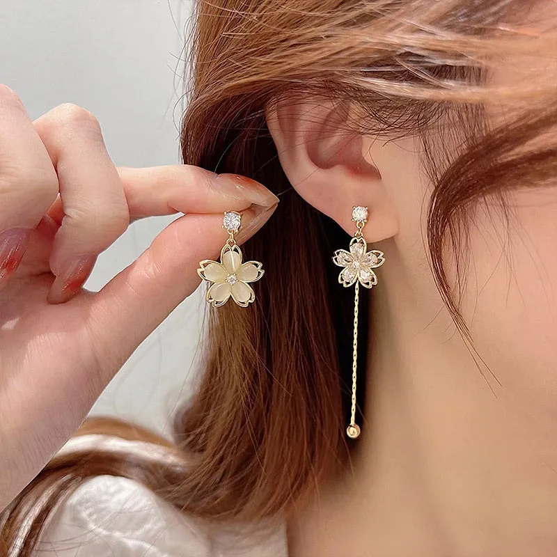 Oversized Owl Drop Earrings with Pearl and Zircon Embellishments