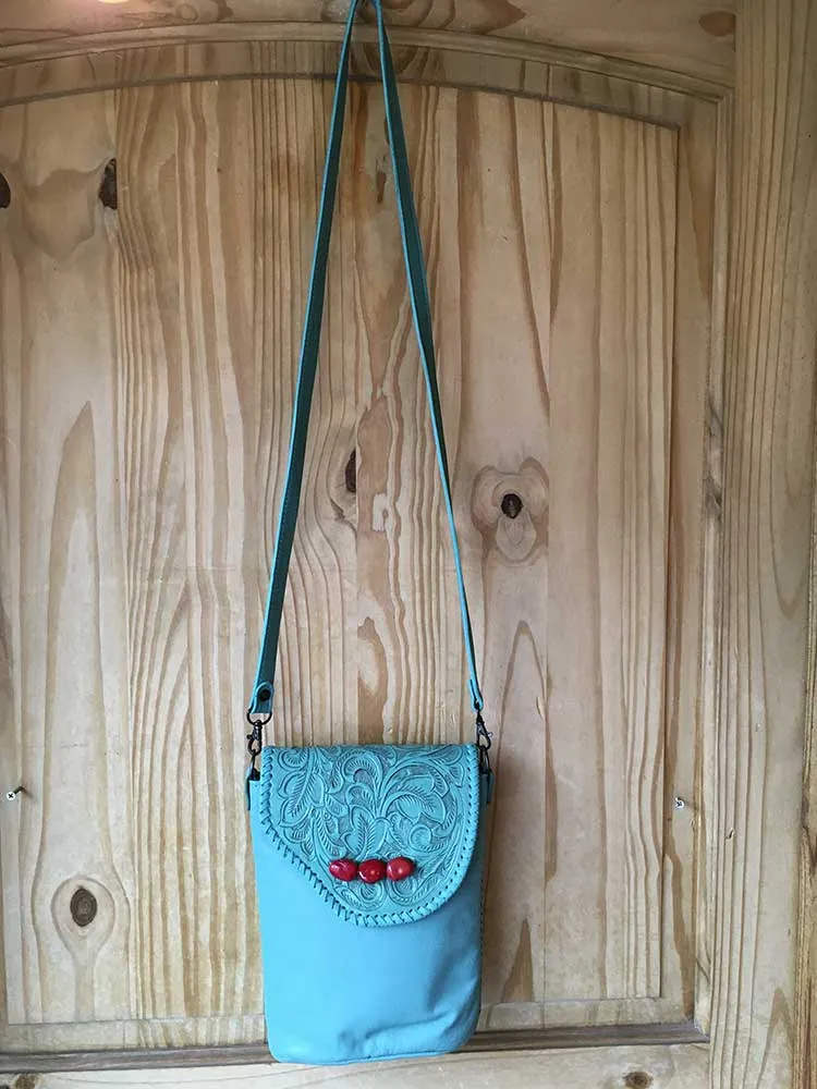 Paige Wallace Cross-Body Leather Purse, 2 Colors