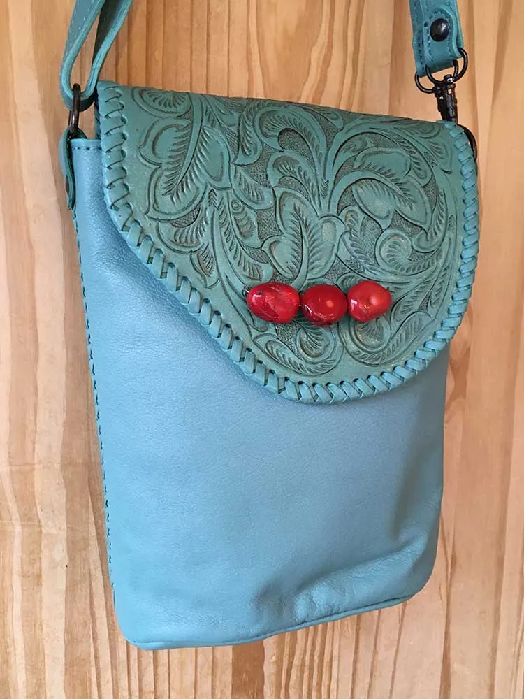 Paige Wallace Cross-Body Leather Purse, 2 Colors