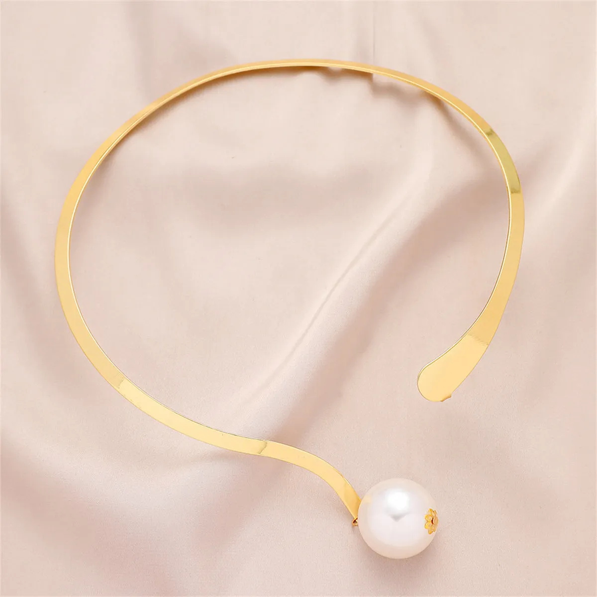 Pearl & 18K Gold-Plated Choker
