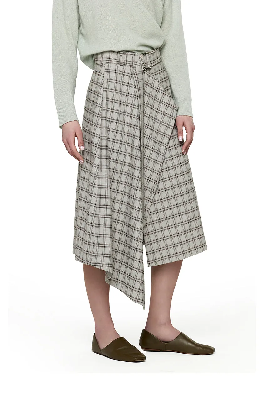 Plaid Wrap Skirt