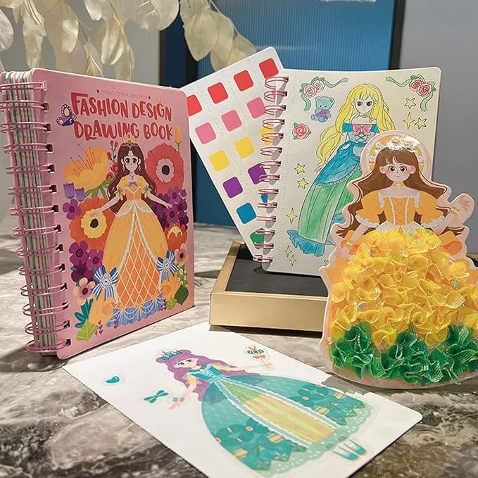 Princess DIY Fashion Design Activity Book for Girls