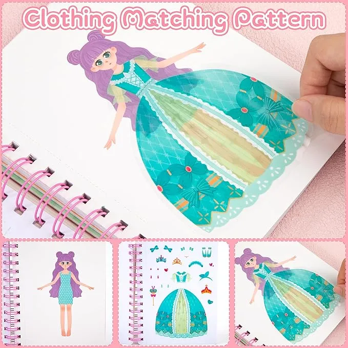 Princess DIY Fashion Design Activity Book for Girls