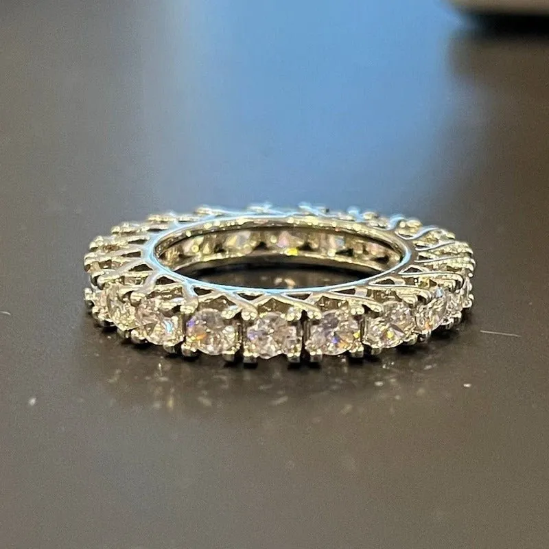 Promise Eternity Silver Ring Women for Women Jewelry