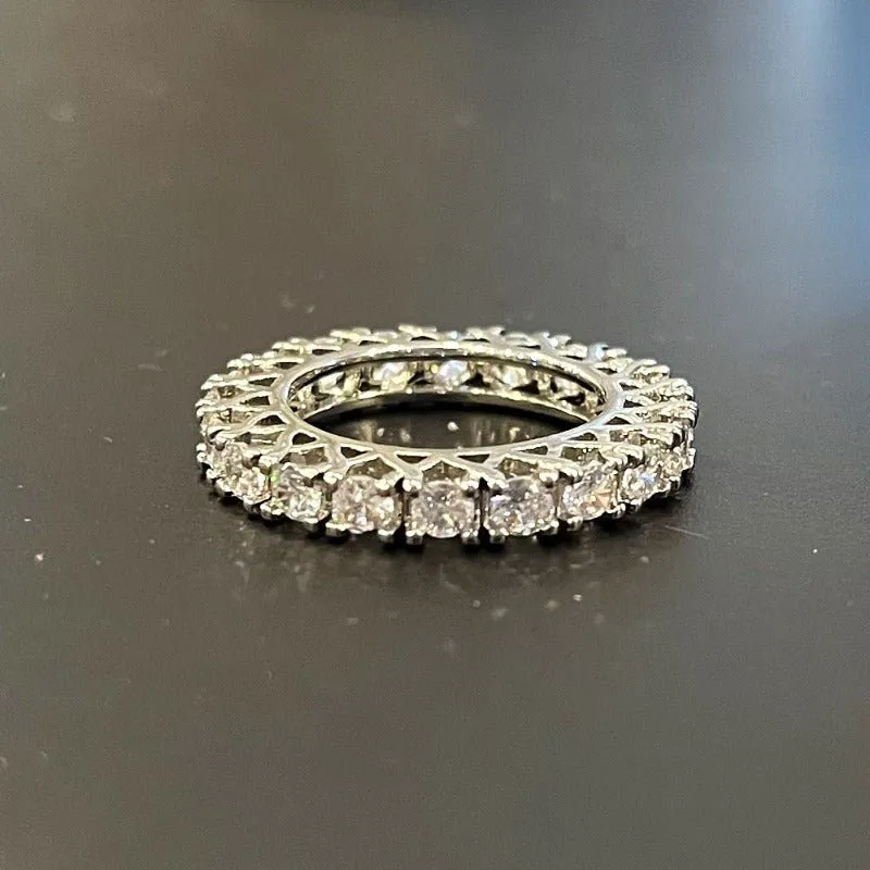 Promise Eternity Silver Ring Women for Women Jewelry