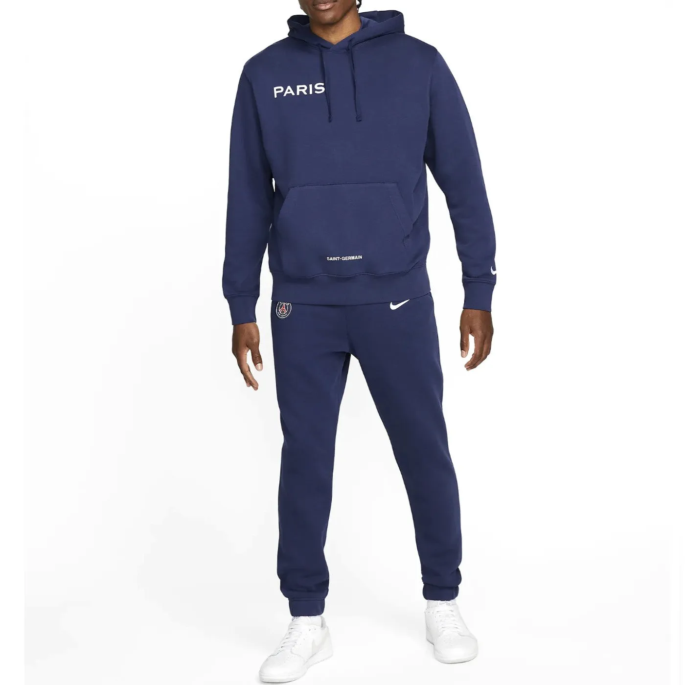 PSG cotton Casual presentation tracksuit 2022/23 navy - Nike