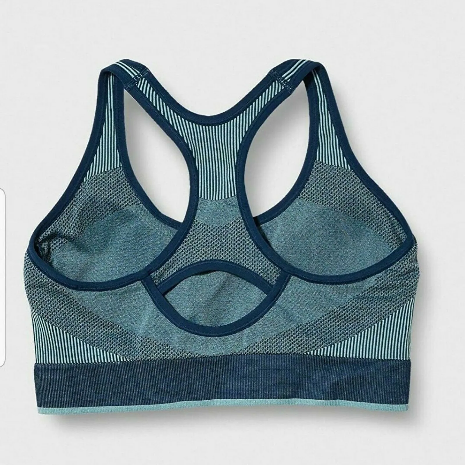 Puma 2 Pack Women's Active Performance Seamless Sports Bra Blue/ Black Small