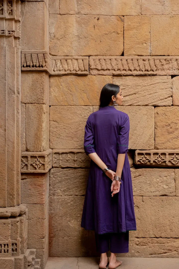 Purple grape kurta set with dupatta
