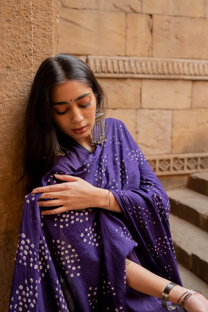 Purple grape kurta set with dupatta