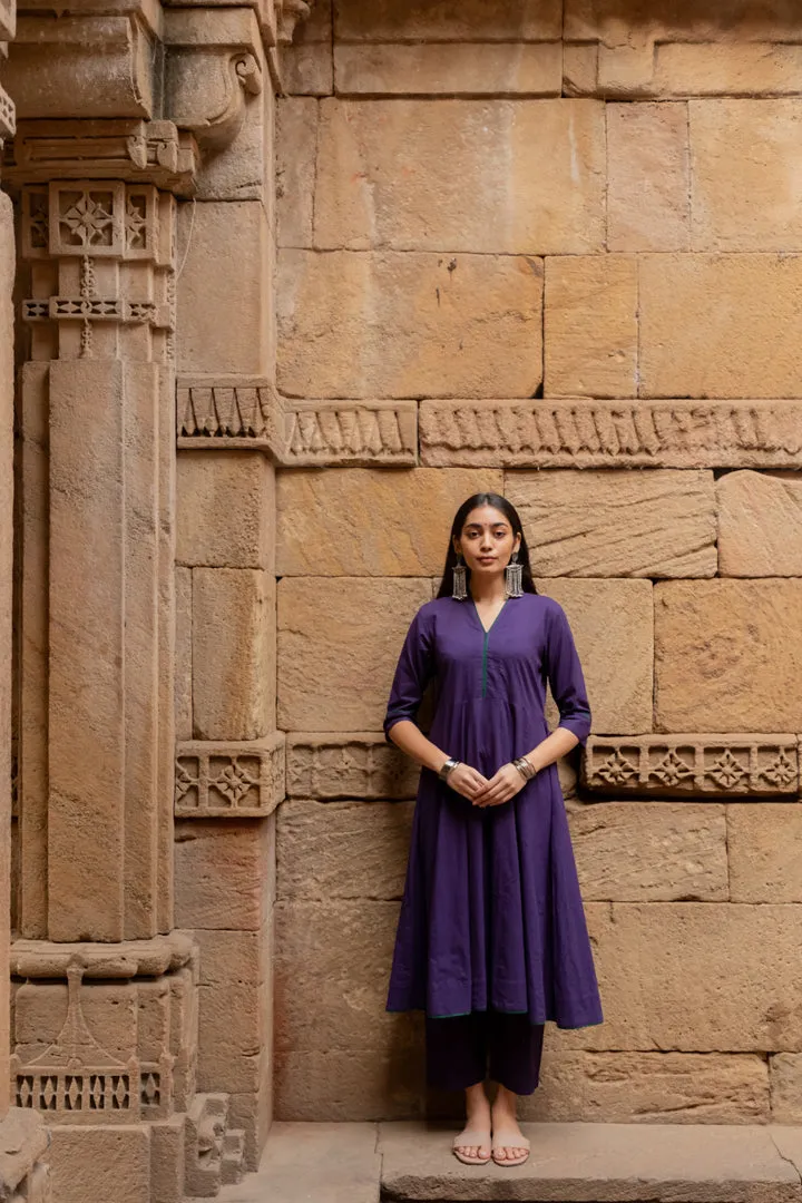 Purple grape kurta set with dupatta