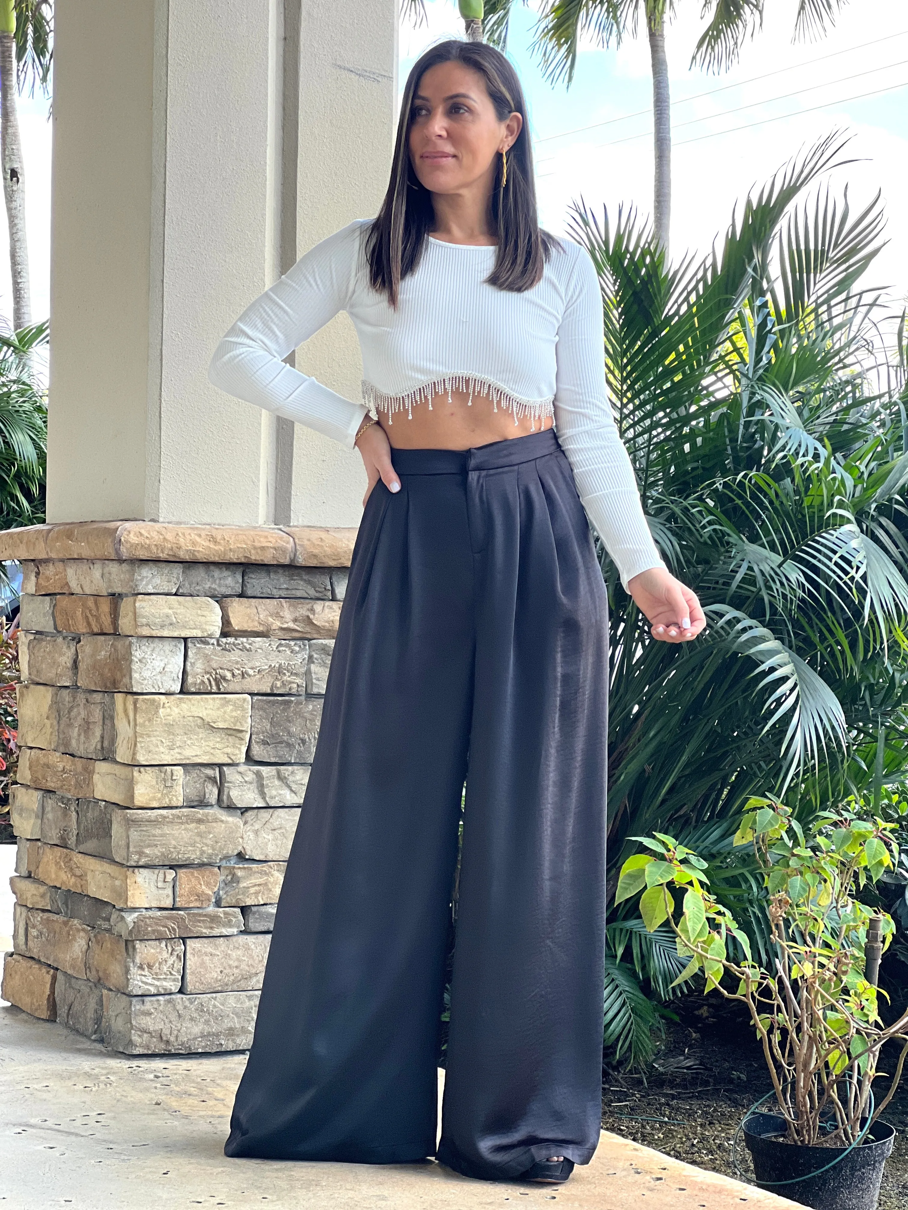 "Angie" Long Sleeve Crop Top