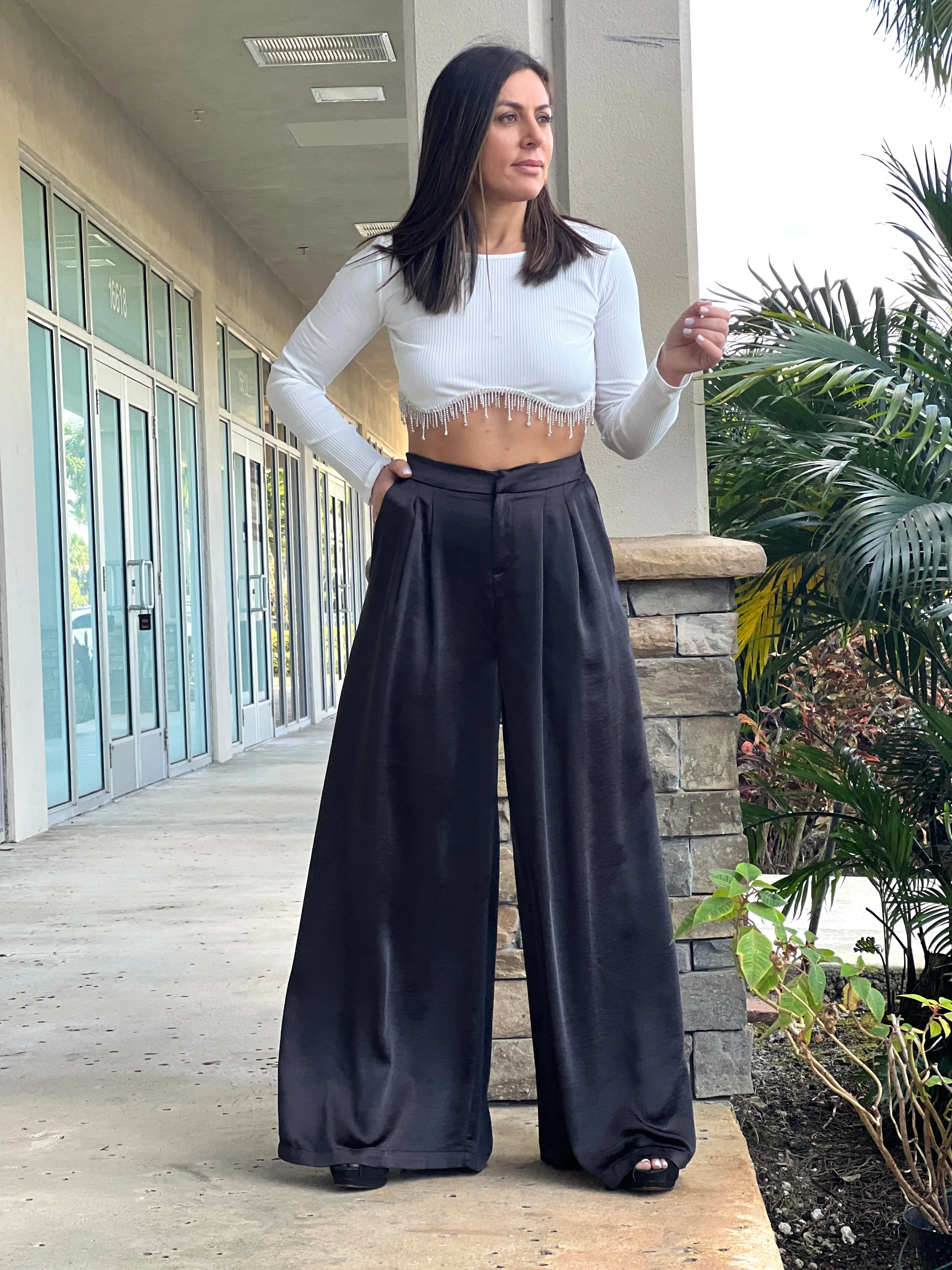 "Angie" Long Sleeve Crop Top