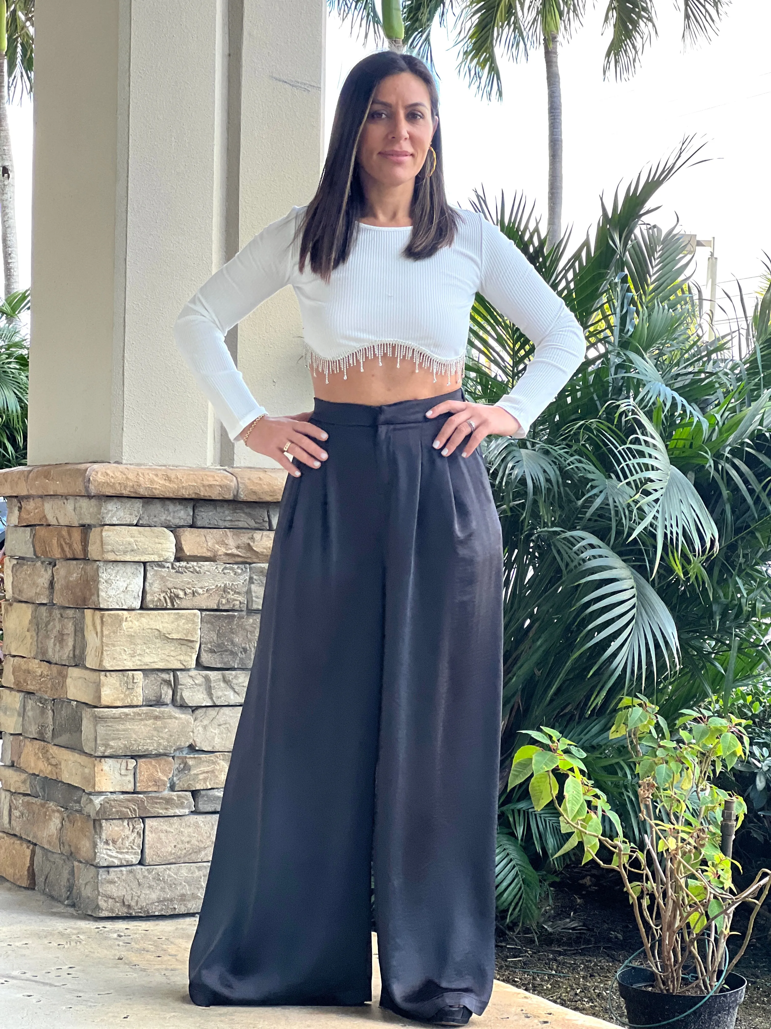 "Angie" Long Sleeve Crop Top