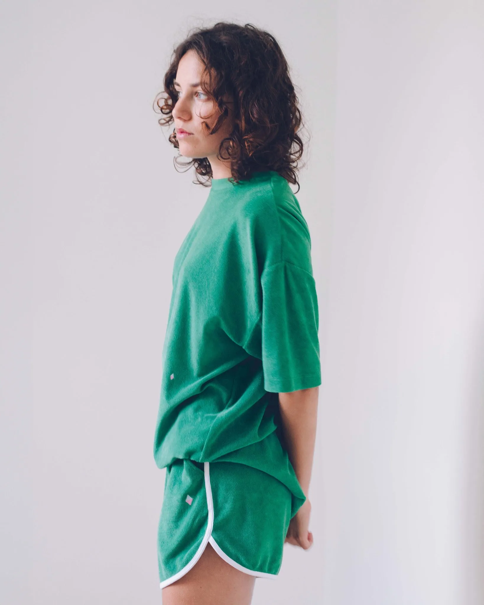 Raff Collective - Jodoca Terry Towelling Short- Green