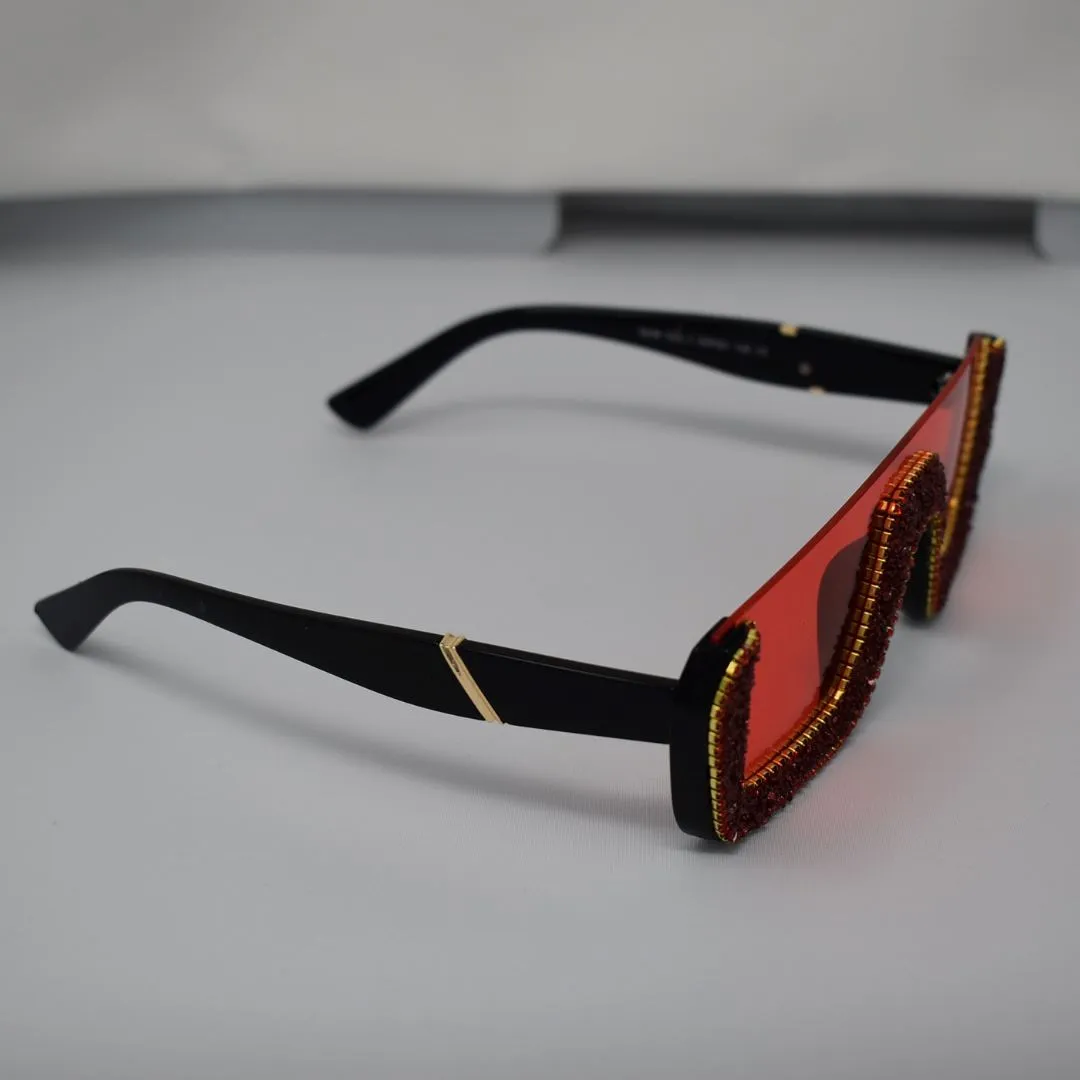 Red Bling Sunglasses
