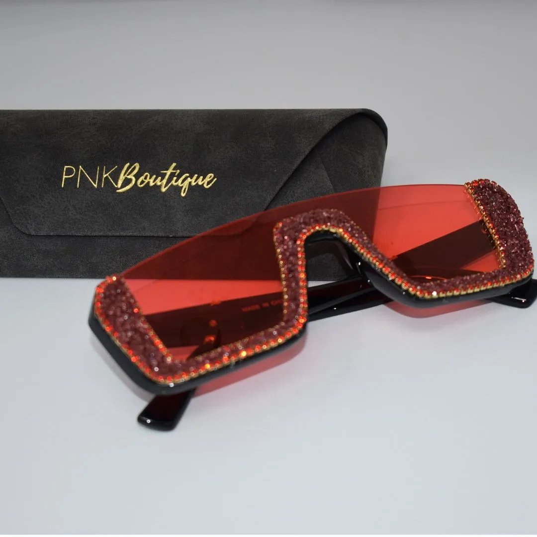 Red Bling Sunglasses