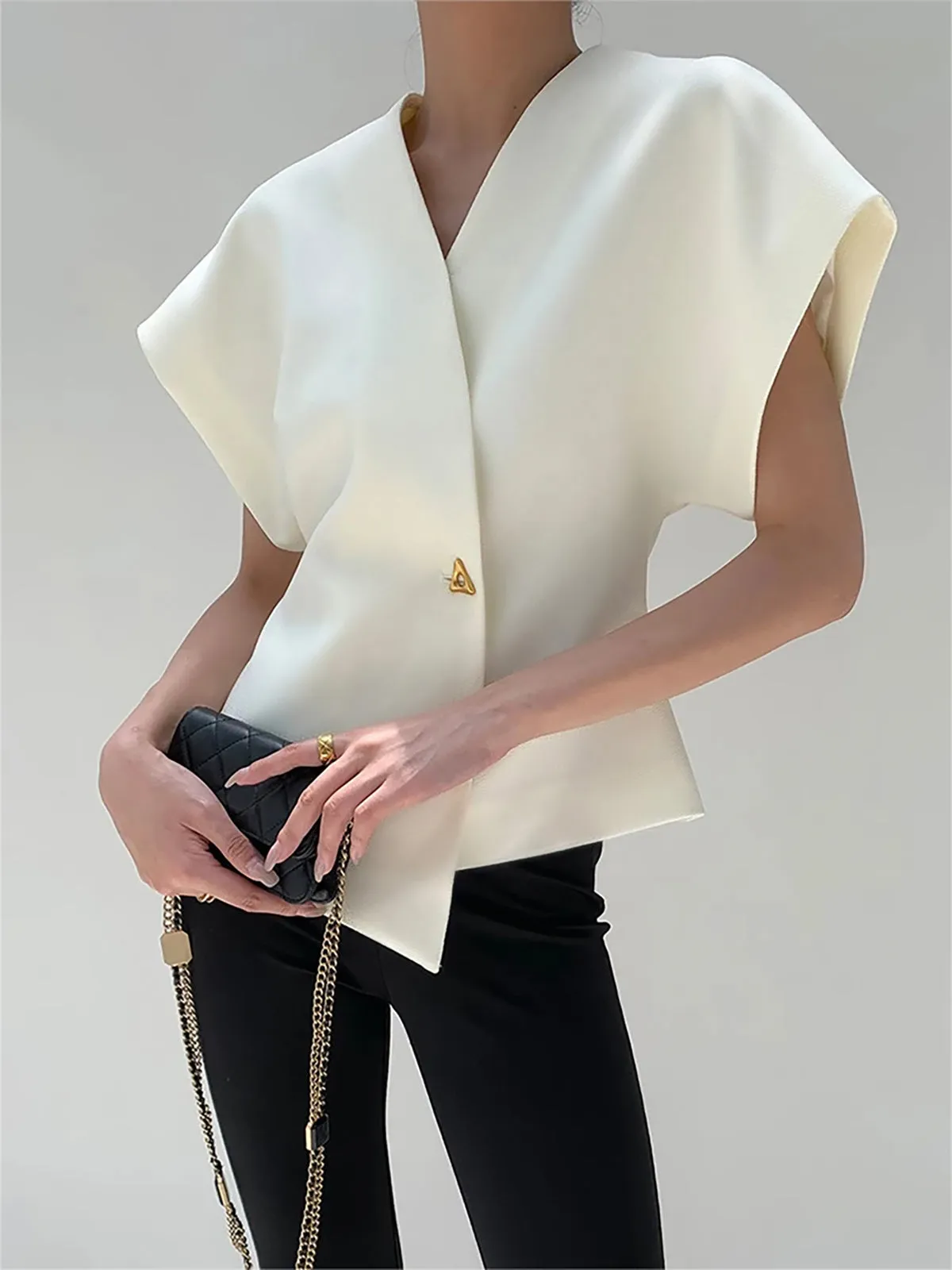 Rhenira V-Neck Asymmetric Top