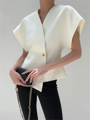 Rhenira V-Neck Asymmetric Top