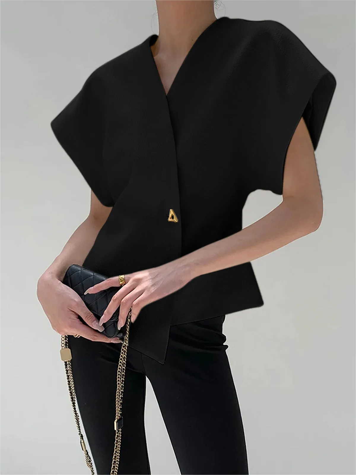 Rhenira V-Neck Asymmetric Top