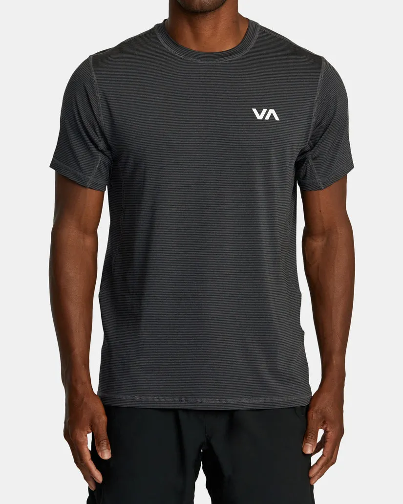 RVCA Mens Sports Vent Stripe Technical Shirt