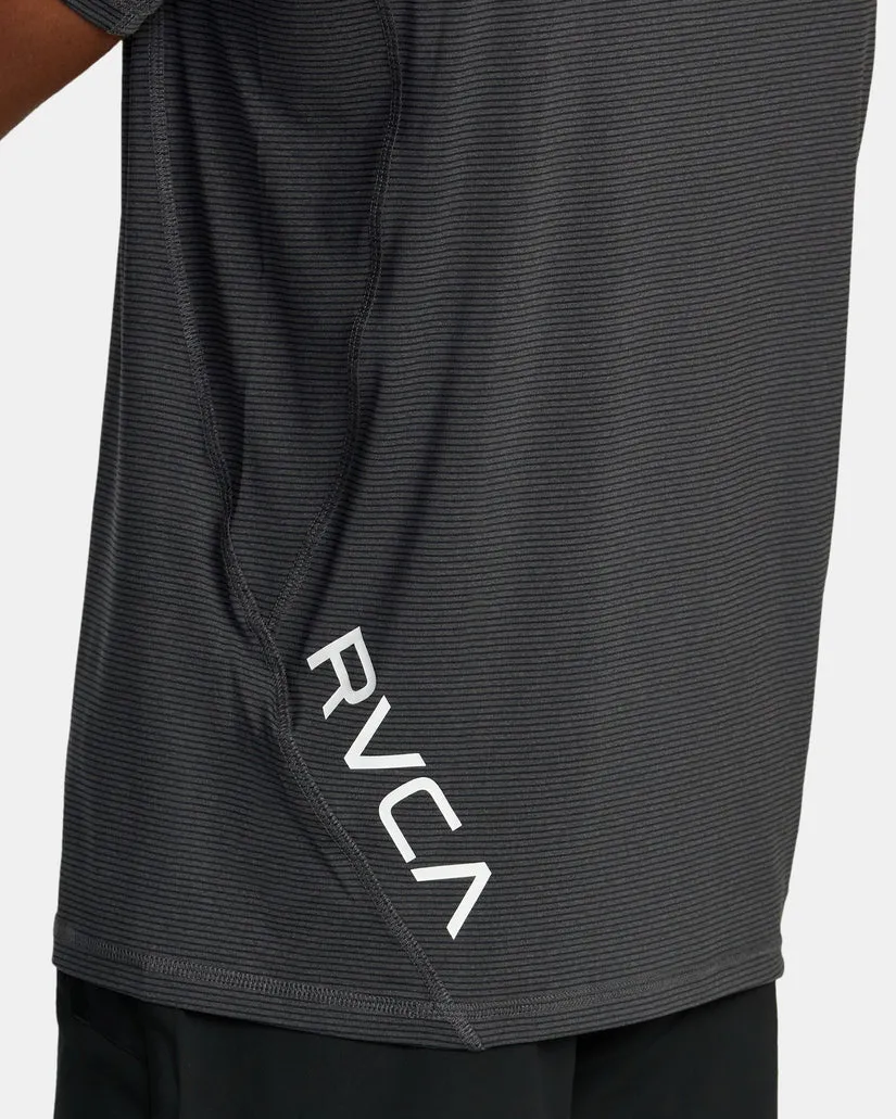 RVCA Mens Sports Vent Stripe Technical Shirt