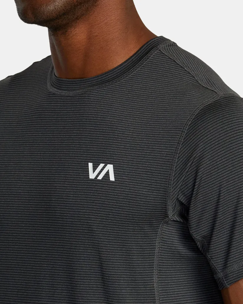 RVCA Mens Sports Vent Stripe Technical Shirt