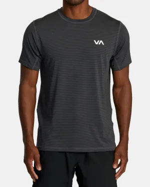 RVCA Mens Sports Vent Stripe Technical Shirt