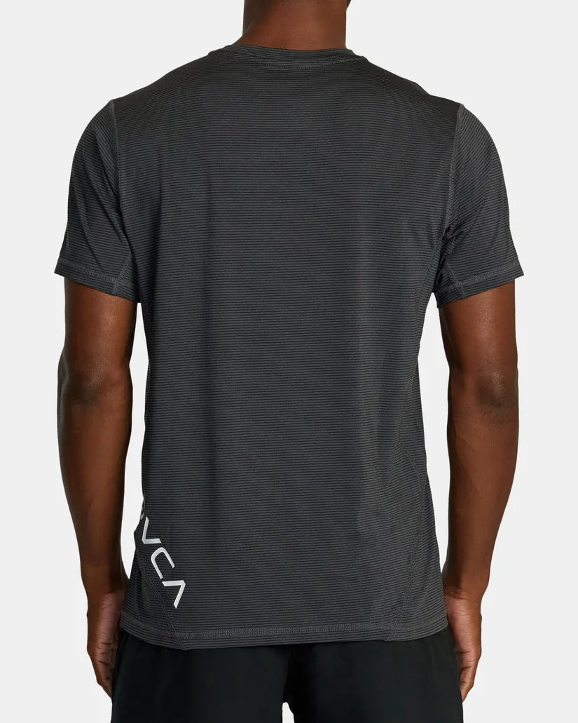 RVCA Mens Sports Vent Stripe Technical Shirt
