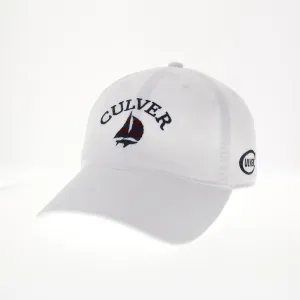 Sail Boat Relaxed Twill Adjustable Hat - White