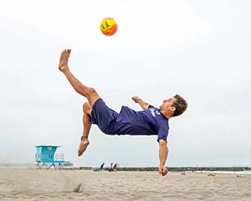 SENDA Playa Beach Soccer Ball, Fair Trade Certified, Orange/Yellow, Size 4 (Ages 8-12)