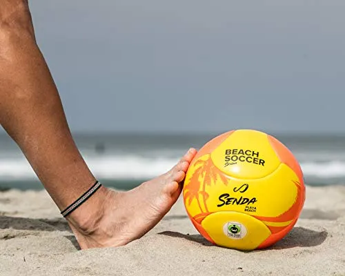 SENDA Playa Beach Soccer Ball, Fair Trade Certified, Orange/Yellow, Size 4 (Ages 8-12)